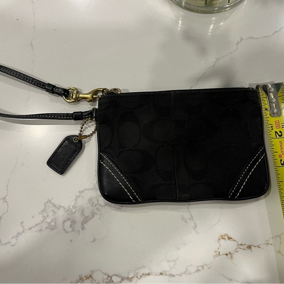 Coach Signature Logo Wristlet (Black) - Picture 5 of 9